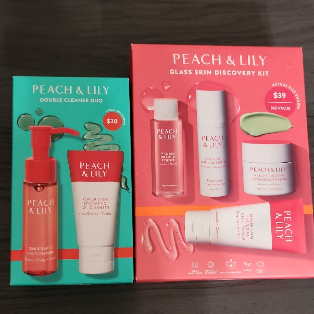 Peach & Lily Double Cleanse Duo - Red and Green